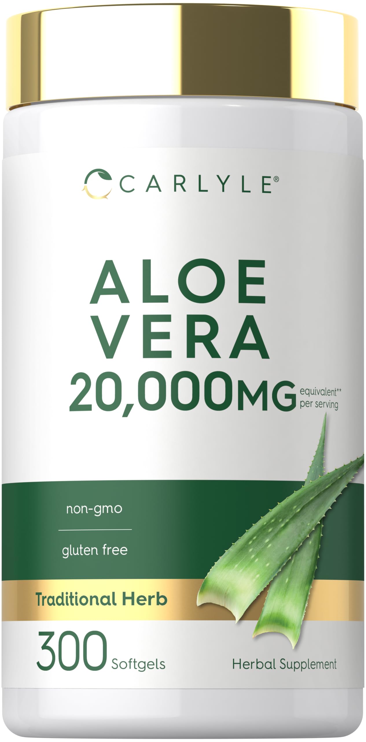 Amazon.com: Carlyle Aloe Vera Softgel Capsules | 300 Count | Aloe Vera Gel  Supplement | Non-GMO, Gluten Free : Health & Household