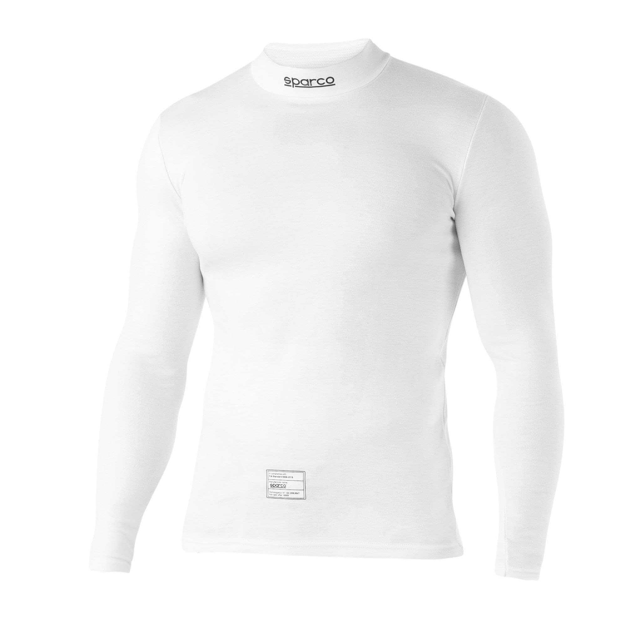 Sparco Langes Unterhemd, R574-RW4, Größe S, Weiß