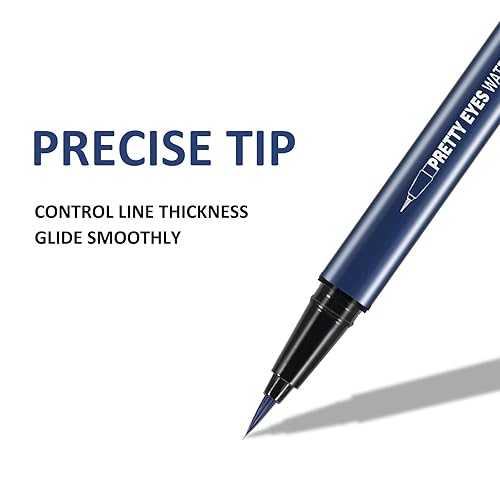 Miniatura 8 de Boobeen Delineador de ojos líquido, delineador de ojos mate con punta de precisión, lápiz delineador de ojos de larga duración para maquillaje de