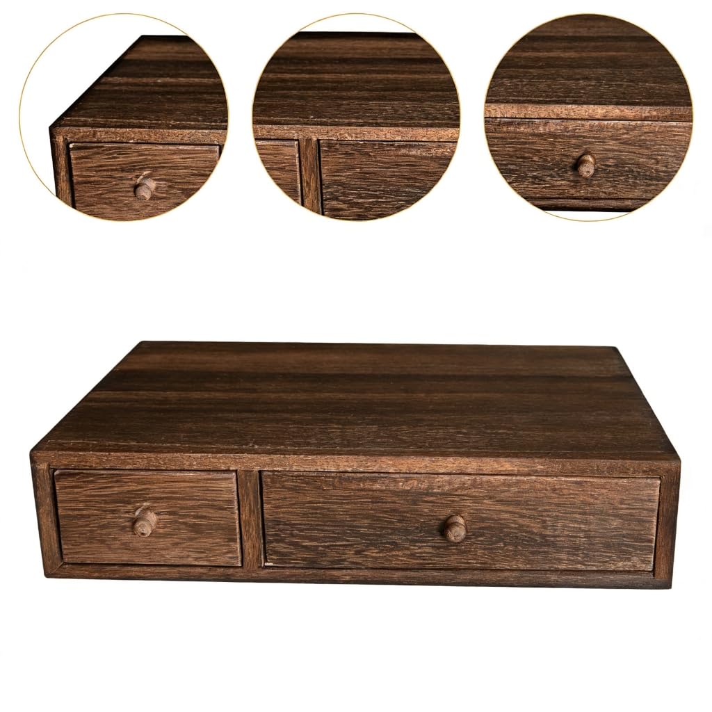 Organizer da scrivania in legno con scomparti multipli per casa, ufficio e cucina