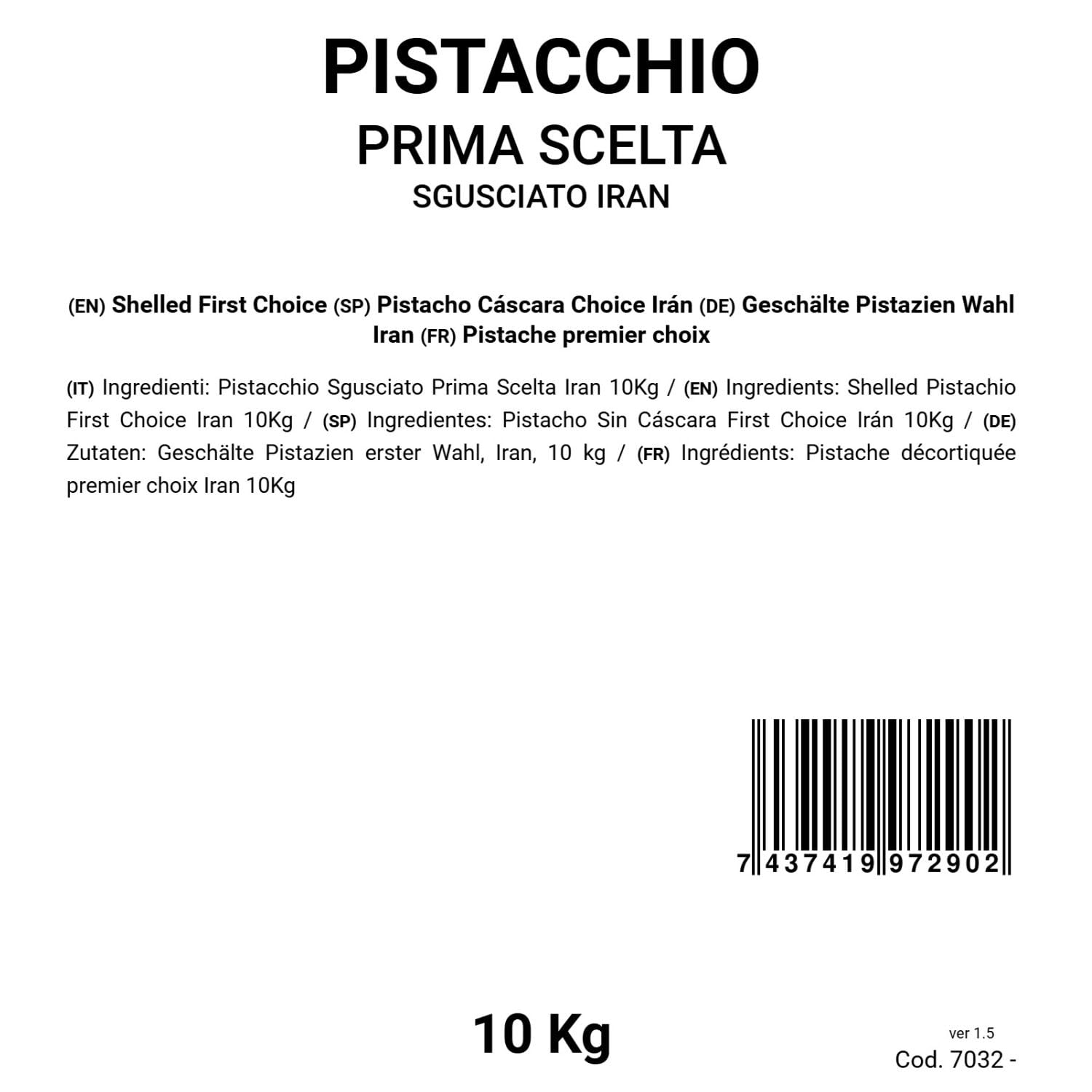 TiBioNa Italia Geschälte Pistazien erster Wahl, Iran, 10 kg