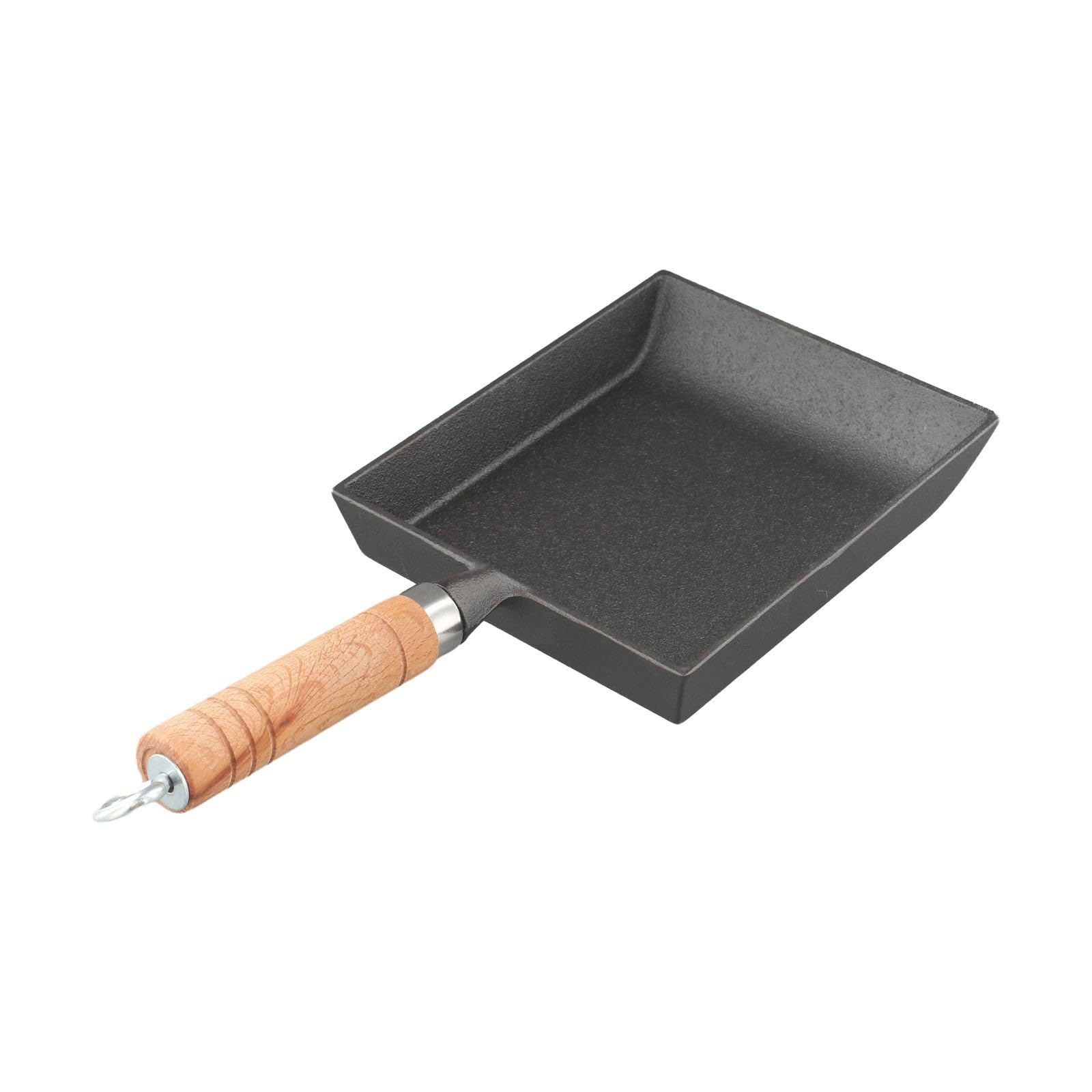Poêle à tamagoyaki antiadhésive, poêle à omelette japonaise, poêle à œufs rectangulaire, compatible avec l'induction, acier inoxydable, 18 cm