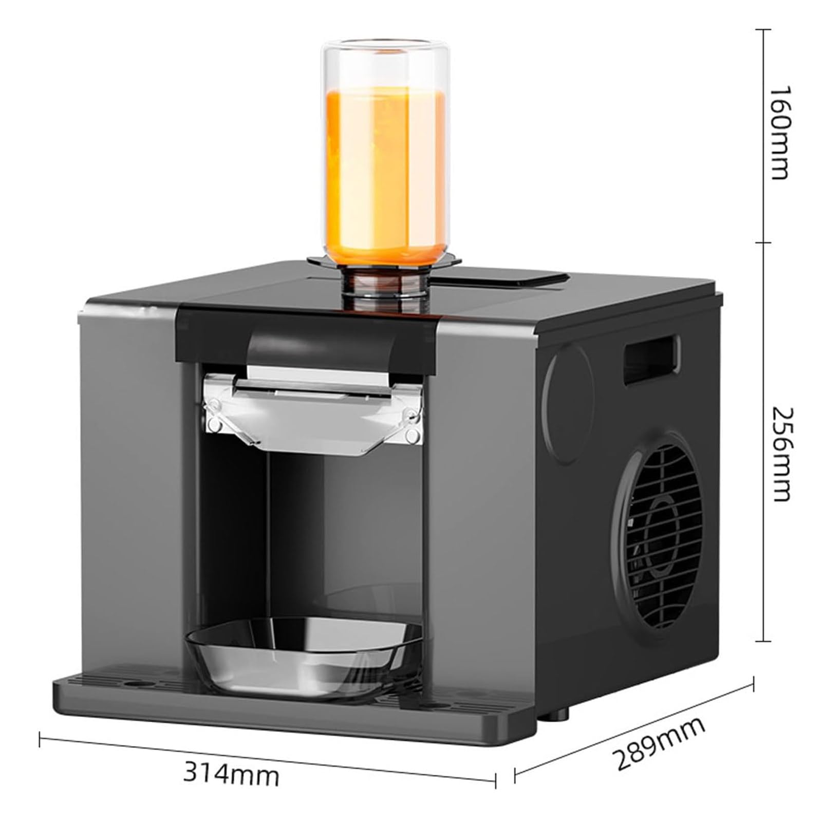 MáQuina Coreana Para Hacer Hielo Raspado Bingsu, MáQuina Para Hacer Helados Con Copos De Nieve Y Pantalla TáCtil, 60Kg/24H, De Limpieza AutomáTica Para Uso Comercial Y DoméStico.,Black