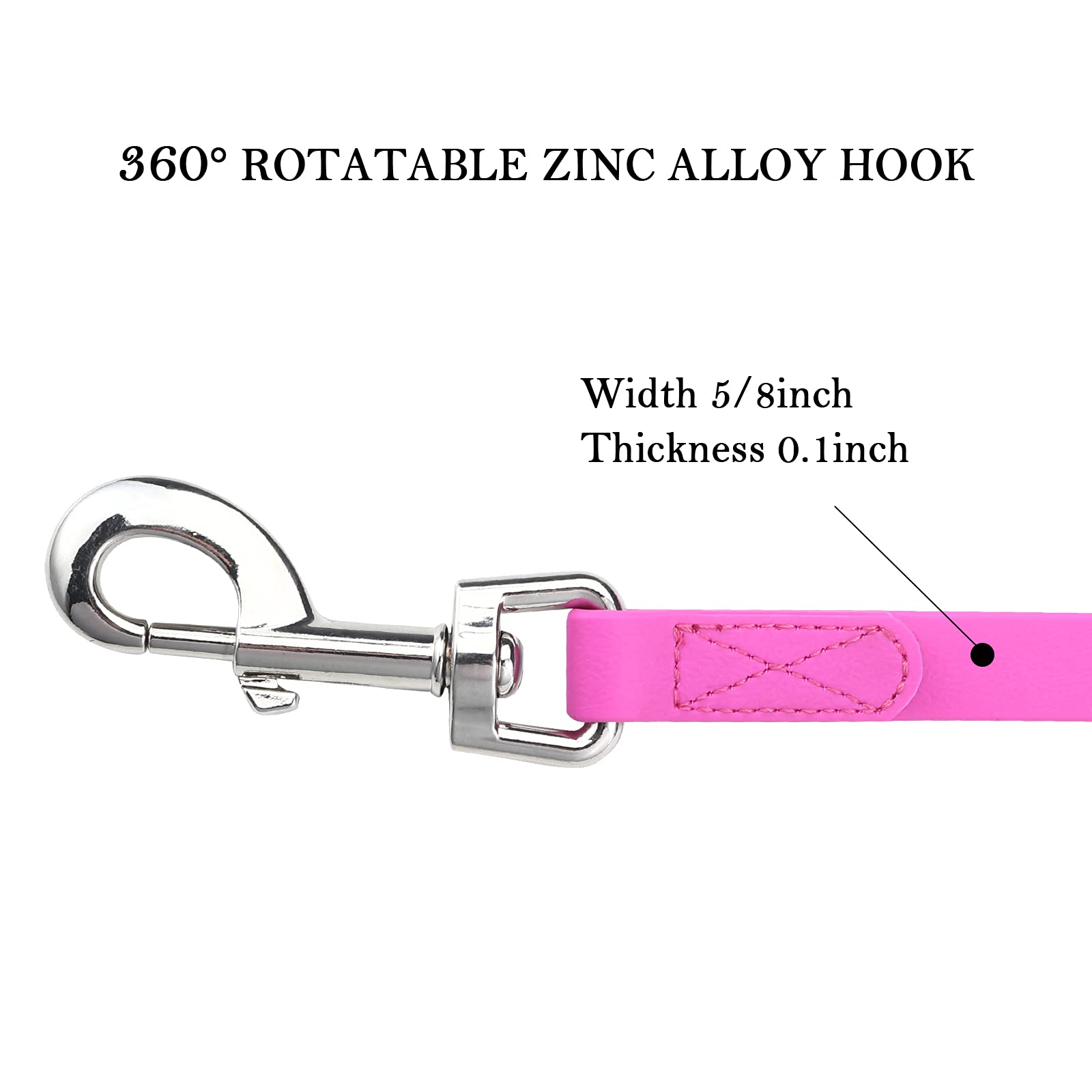 Waterproof Long Leash Durable Dog Recall Training Lead Great for Outdoor Hiking, Training, Yard, Beach and Swimming (Purple, 15ft) - image 5