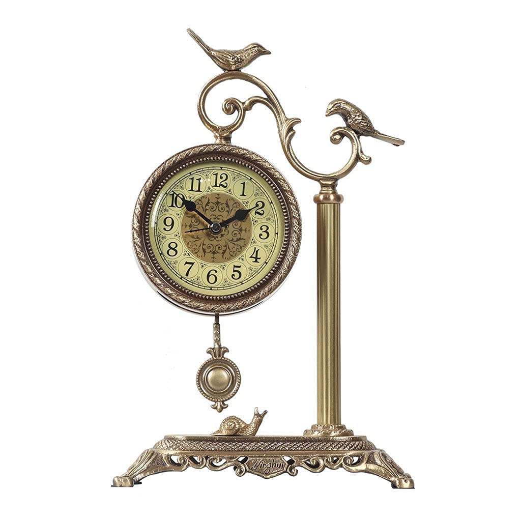 Reloj de mesa retro silencioso ideal para mesa de noche en dormitorio