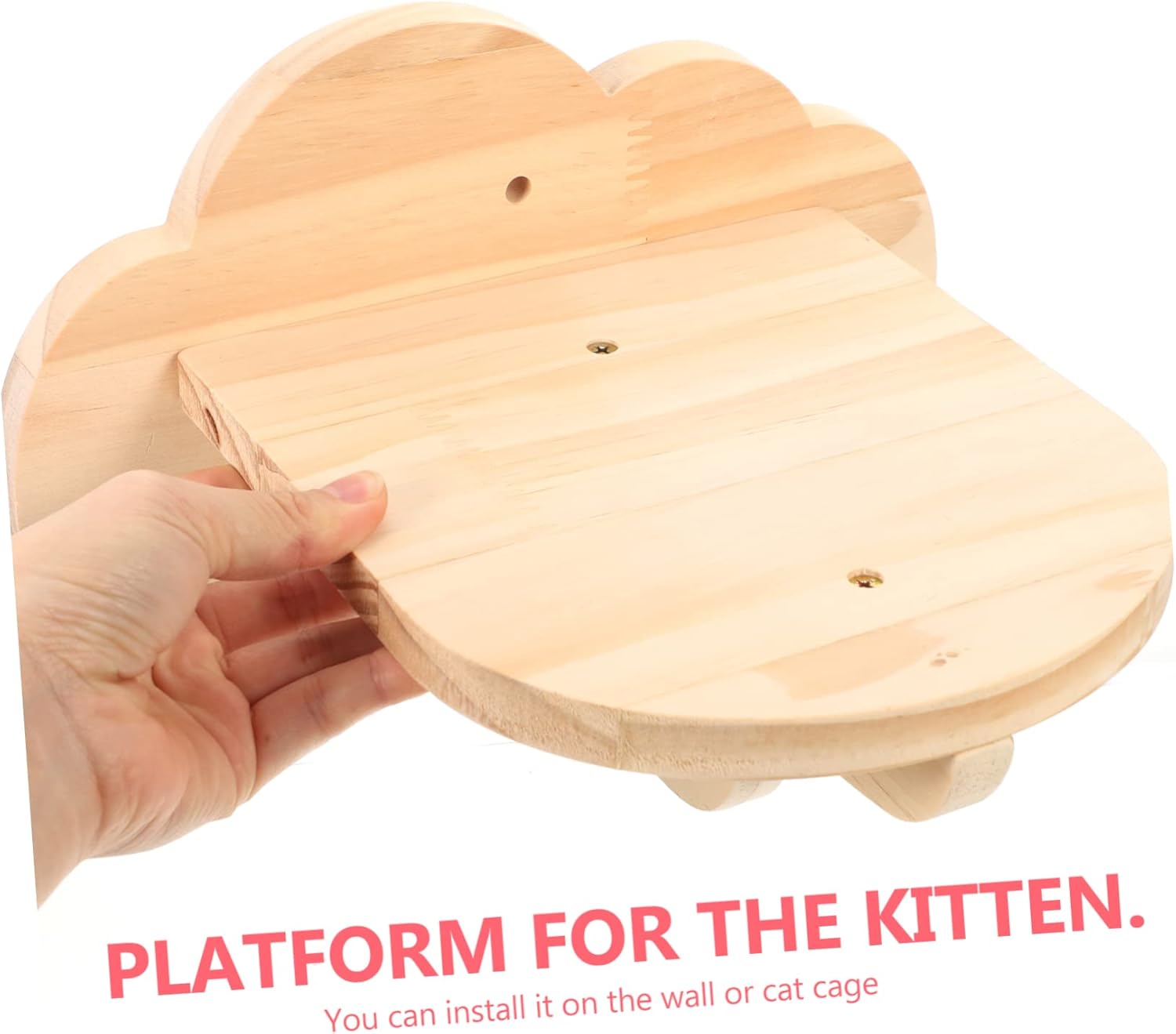 BESPORTBLE 2pcs Wall-Mounted Wooden Cat Wall Steps Cat Rest Platform Climbing Shelves for Indoor Sturdy Jumping Steps Furniture for Wall