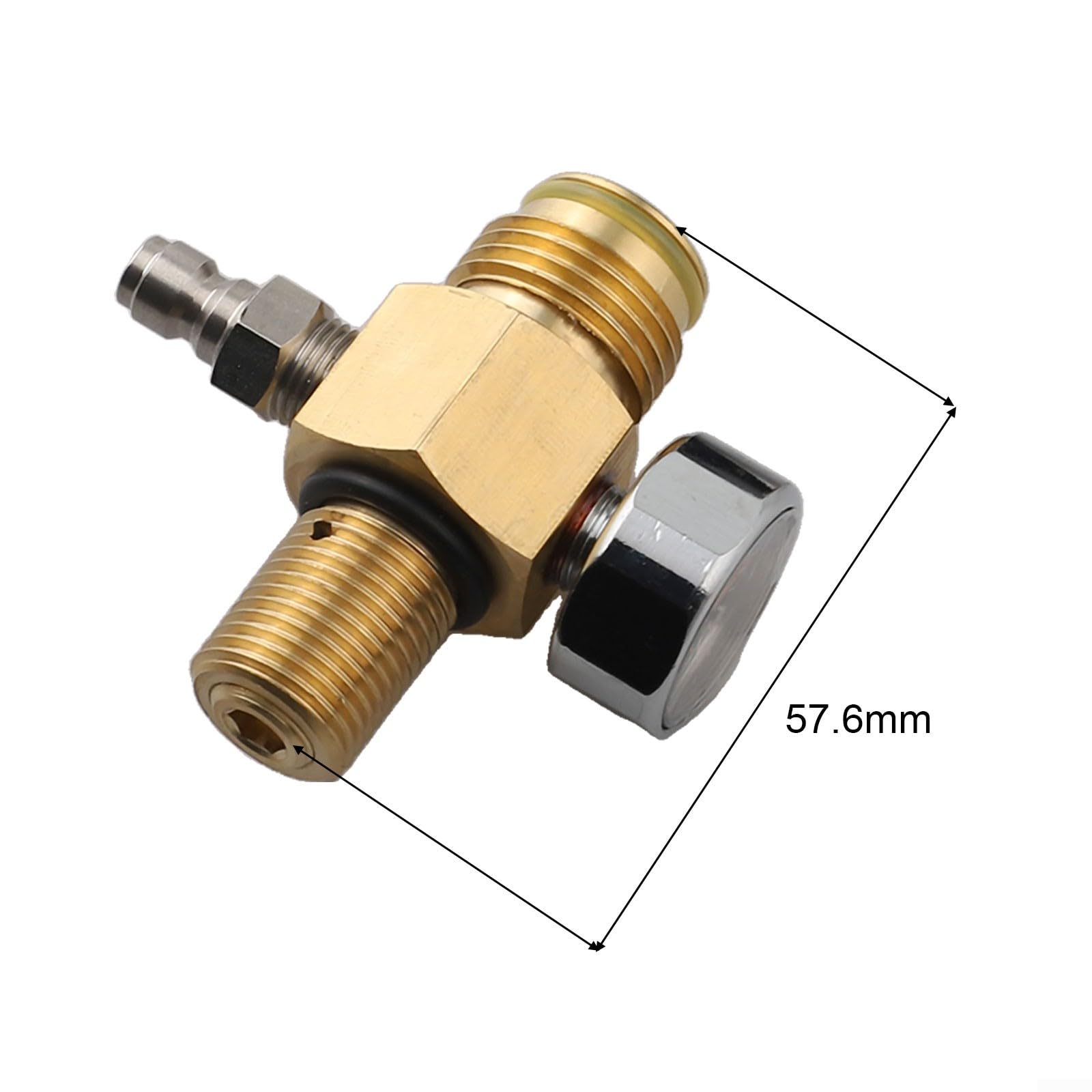 Einstellbarer Druckregler aus Edelstahl für HPA-Tanks 300bar/4500psi (5/8 mit Regler)