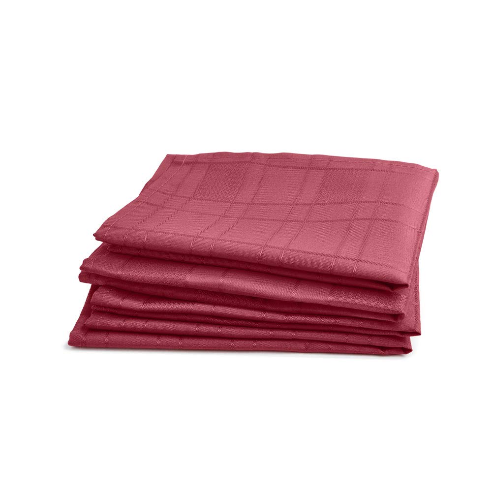Emma Barclay Wine Chequers - Jacquard Napkins In - 17X17 (43X43cm)
