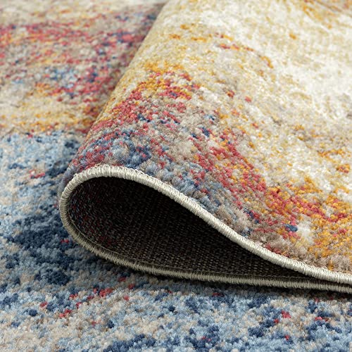 Alfombra moderna grande 8'10" x 12'2" multicolor miniatura 5