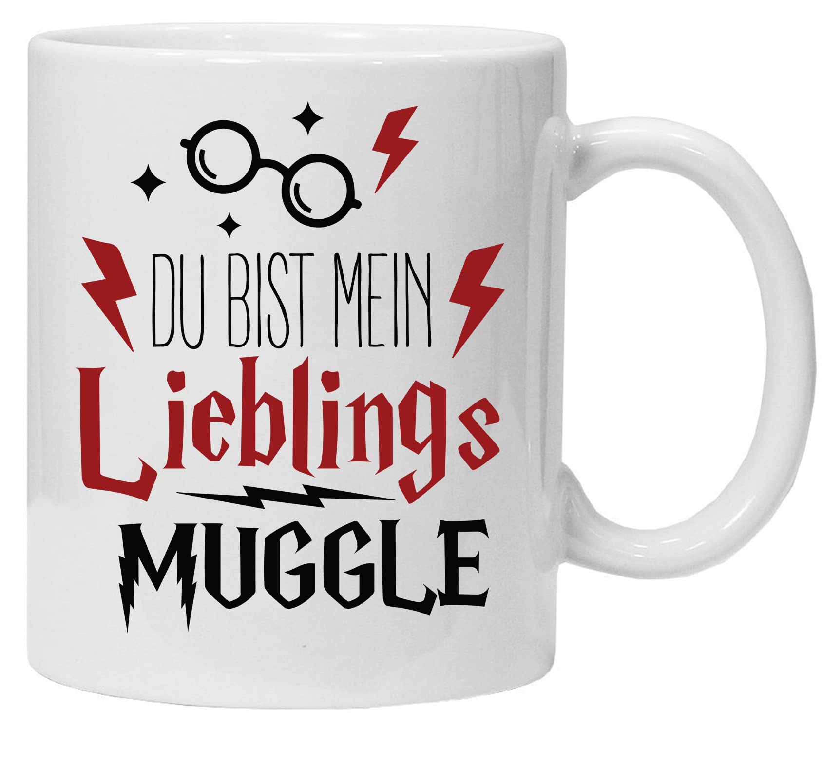 Acen Merchandise Mug with Saying Du bist Mein Lieblings Muggle | Coffee Cup Tea Cup Gift Idea | Mug & Gift Box Set (White)