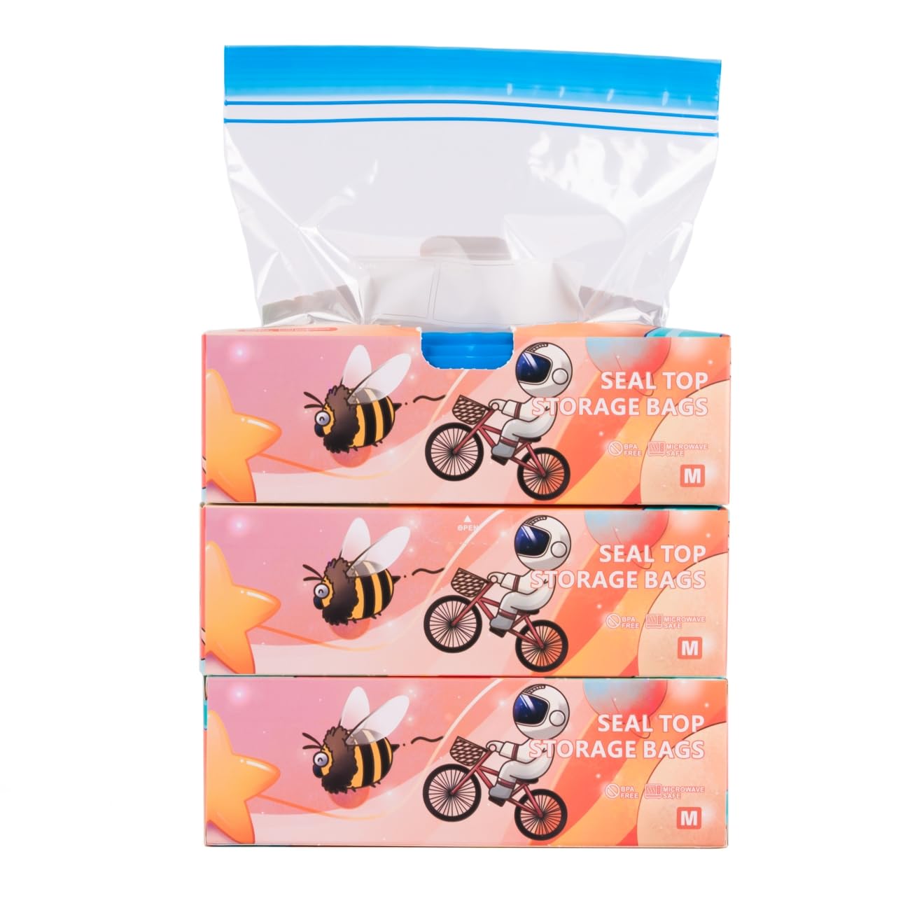 TAIYUNWEI 75 Pieces Reusable Freezer Bags, Food Storage Seal Zip Lock Sandwich Bags for Meat, Fruits, Vegetables, Grains, Sandwich, Nuts (75 Pack-Medium) — image 1