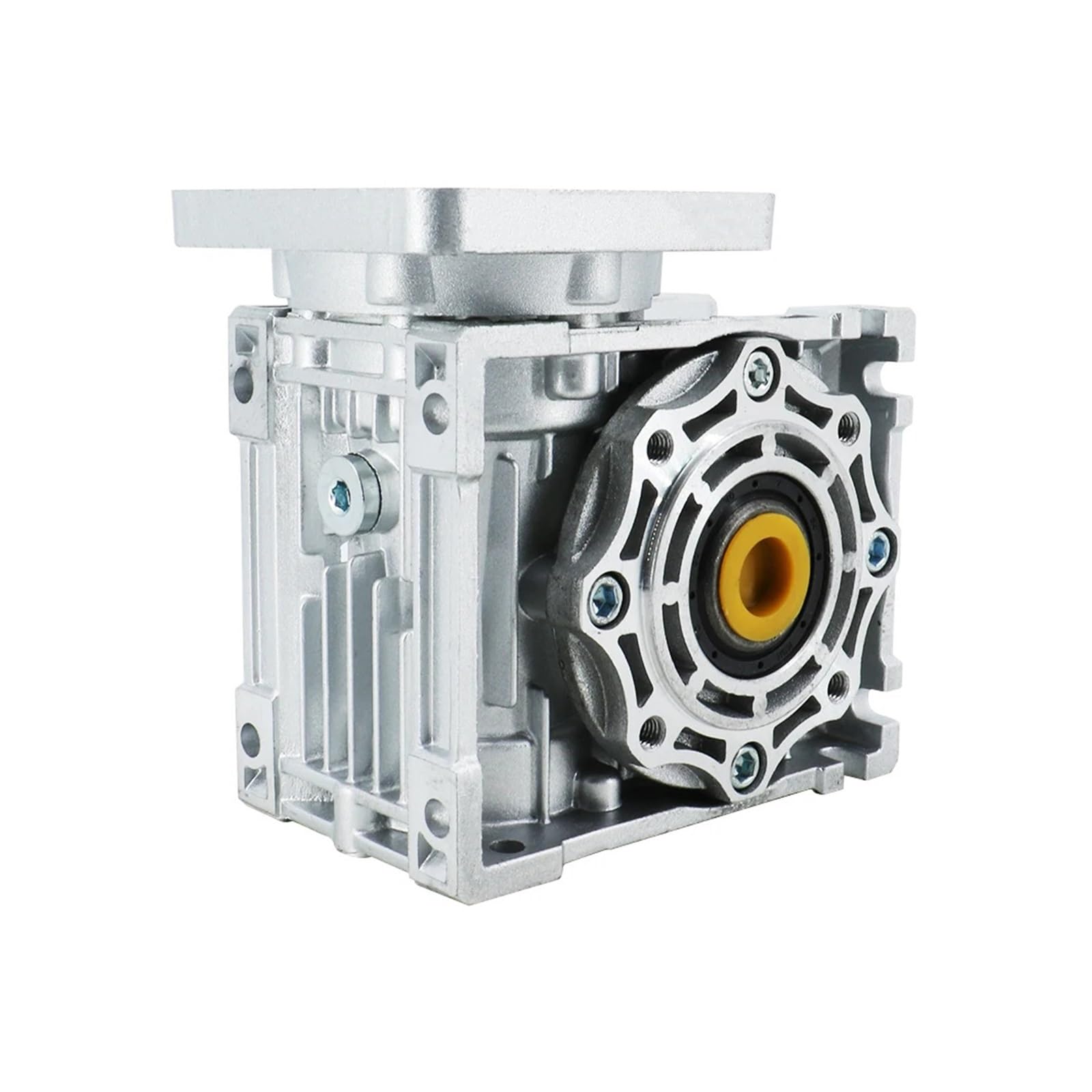 Kegelradgetriebe, NMRV040/RV040 86-mm-Schneckengetriebe, Übersetzung 5–100:1, 1,4 cm Welle, NEMA 24/34, 80/90-mm-Schrittmotor | 104x104,Ratio10
