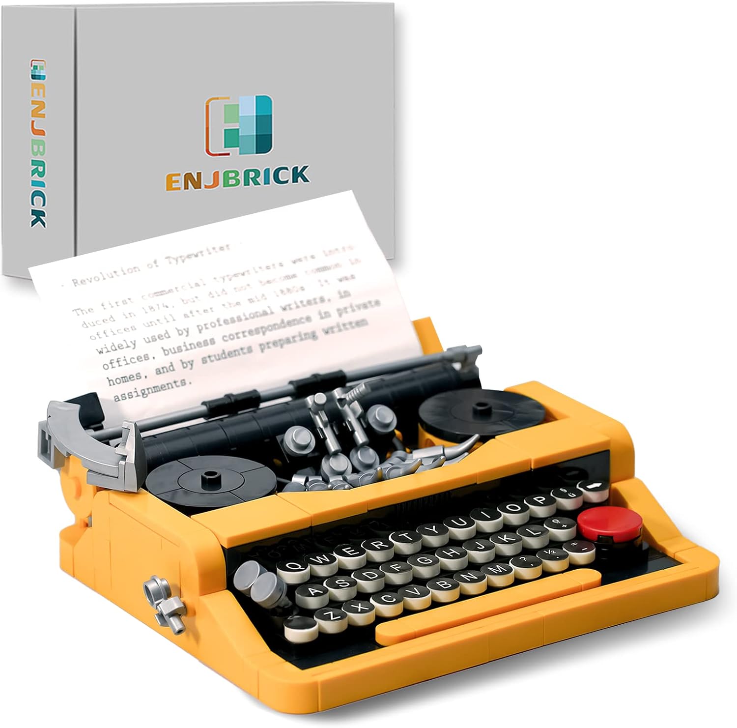 ENJBRICK Typewriter Building Set for with Legos Ideas Set,Collectible Retro