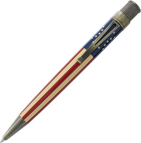 Retro 51 Tornado Vintage Metalsmith Bennington - Bolígrafo de bandera americana