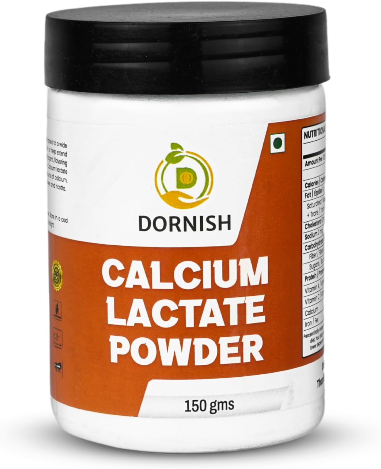 Calcium Lactate Powder,150 Gms I Used as food preservative and Improvers / Food Thickener, Perfect for Spherification, Cheese Making, and Baking Applications I Perfect for Home Chefs, Commercial Kitchens, Food Technologists, and Educational Use | Ideal for Texturizing, Gelling and Stabilizing Foods