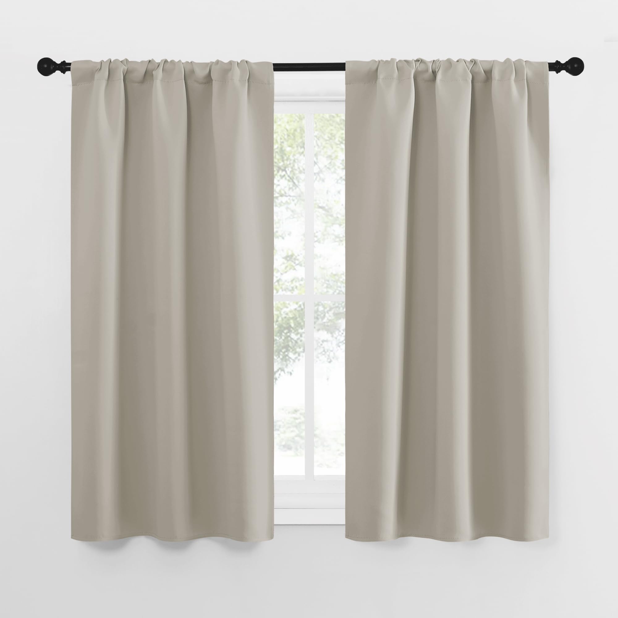 NICETOWN Blackout Curtains for Living Curtains, Room Darkening Window Curtain Panels, Easy-Care Solid Thermal Insulated Draperies/Drapes for Daughter