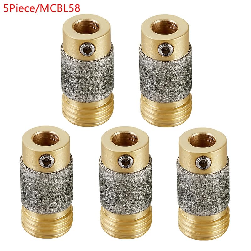 1 Or 5 Piece 1 Inch 5/8 Inch Diamond Glass Spiral Grinding Head for Glass Stone Ceramic Grinding Tools Stone (5Piece/MCBL58)