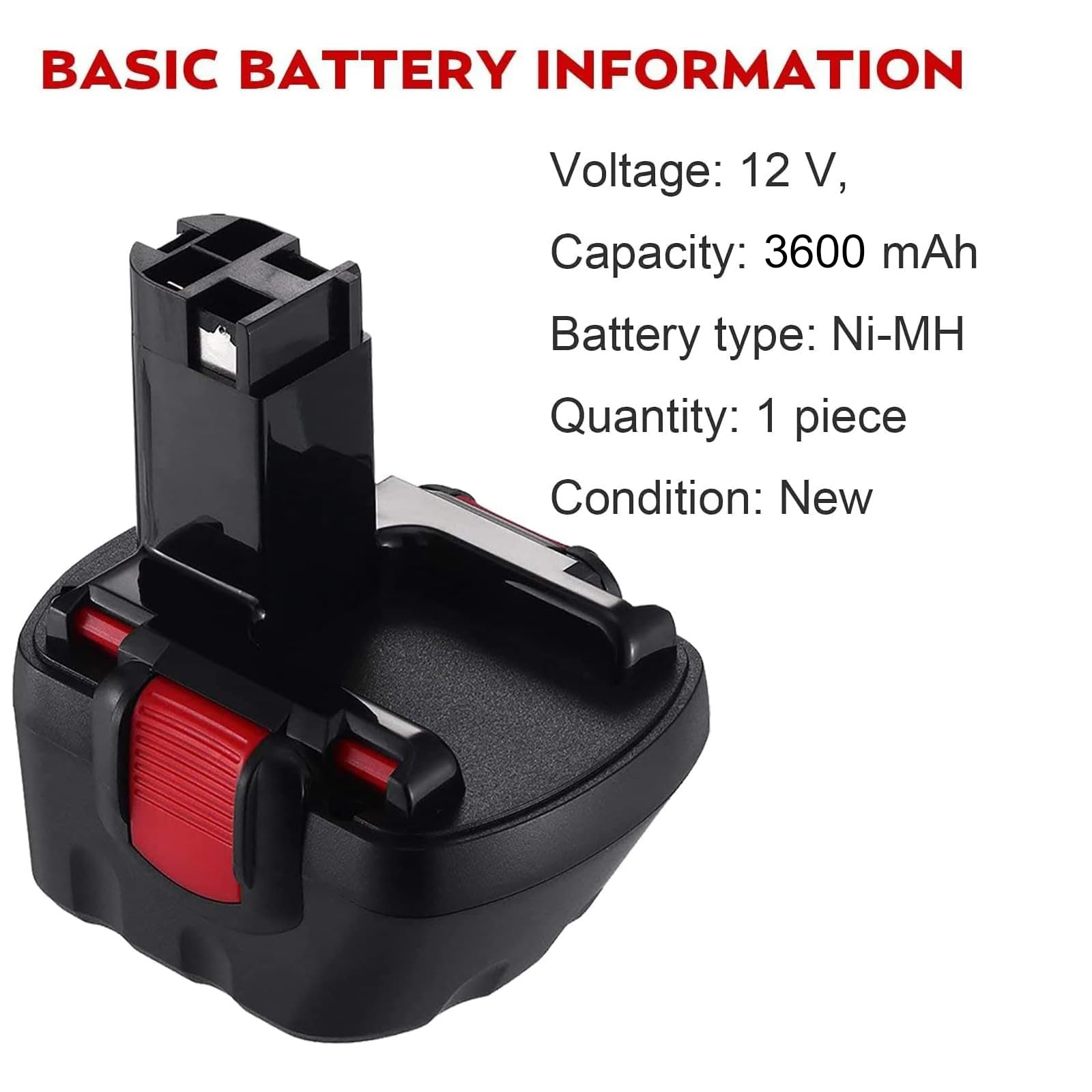 2x 3.5Ah 12V Ni-MH Akku Für Bosch BAT043 BAT045 2607335249 2607335261 2607335273