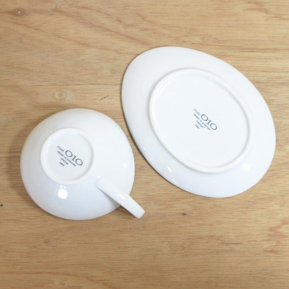 Amazon | ティーカップソーサー 白磁 白い食器 Crecent（クレセント