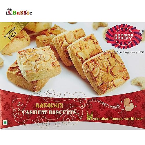 Image of Karachi Bakery Cashew Biscuits, 400g (Pack of 3)