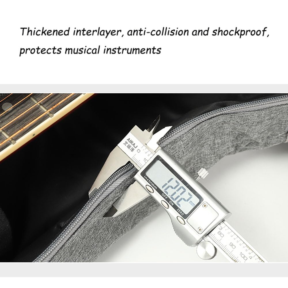34" 36" 38" 39" 40" 41" Torba na gitarę, plecak na koncerty gitarowe, 12 mm bawełny, regulowany pasek na ramię, pokrowiec ochronny na gitarę, torba zewnętrzna z 2 kieszeniami