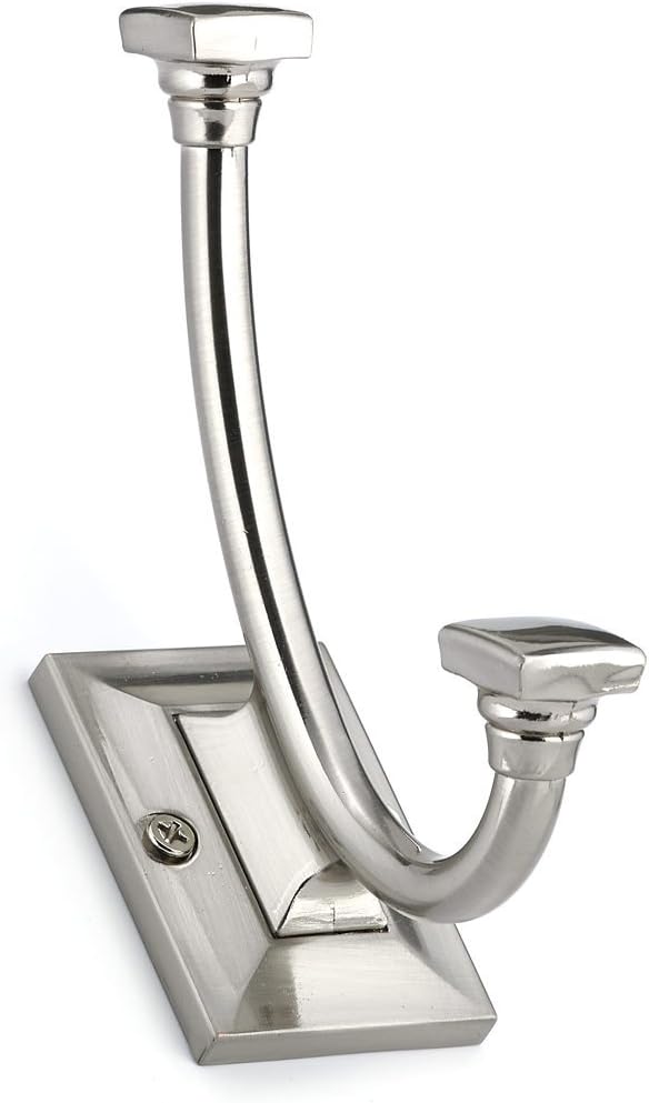 Richelieu | Transitional Metal Coat Hook for Wall, Brushed Nickel