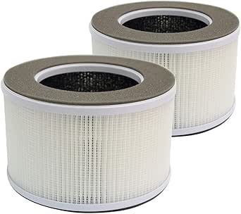 PUREBURG Filtro di ricambio compatibile con purificatori d'aria Homvana H201 e TEC.Bean JH50G-M, confezione da 2 filtri H13 HEPA al carbone attivo, filtrazione a 3 stadi
