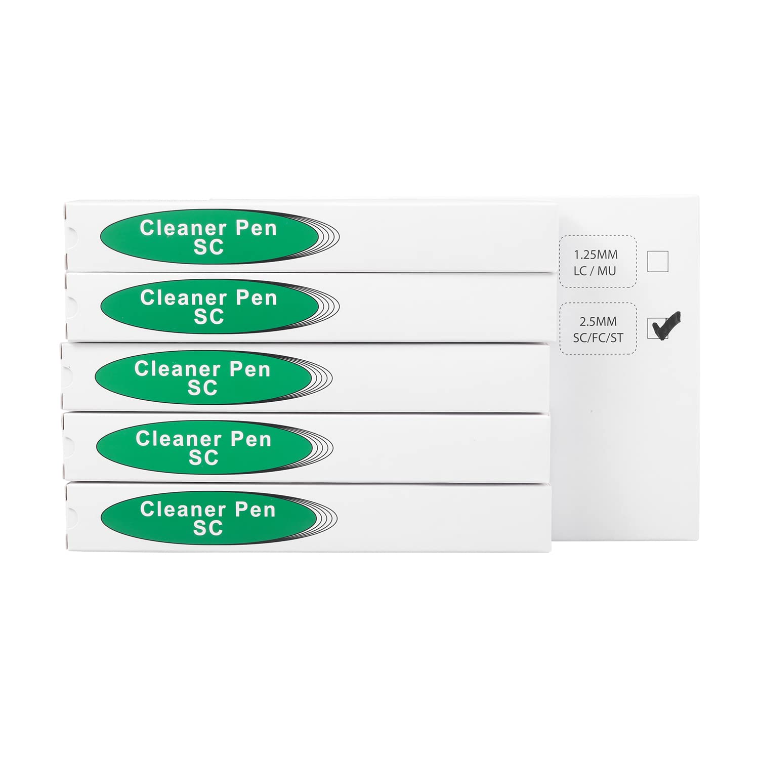 Faserreiniger, Glasfaser-Reinigungsstift für 2,5 mm SC/ST/FC-Steckverbinder, über 800 Stück, reinigt Faserendflächen und optische Steckverbinder, 5 Stück