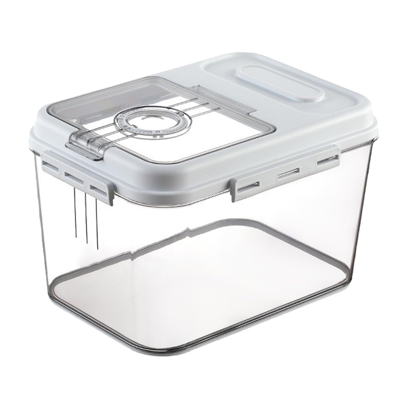 Luftdichter Reisbehälter, Eimer, 7,5 kg, Mehl-Aufbewahrungsbehälter, Trockenfutterspender, großer versiegelter Behälter mit Deckel, BPA-frei, Lebensmittelbehälter mit Schaufel (mittel)