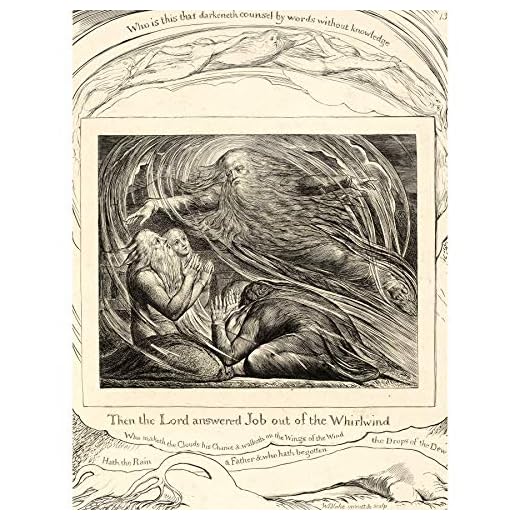 Blake The Lord Answering Job Out of Whirlwind 1825 Painting Large XL Wall Art Canvas Print La Peinture Mur