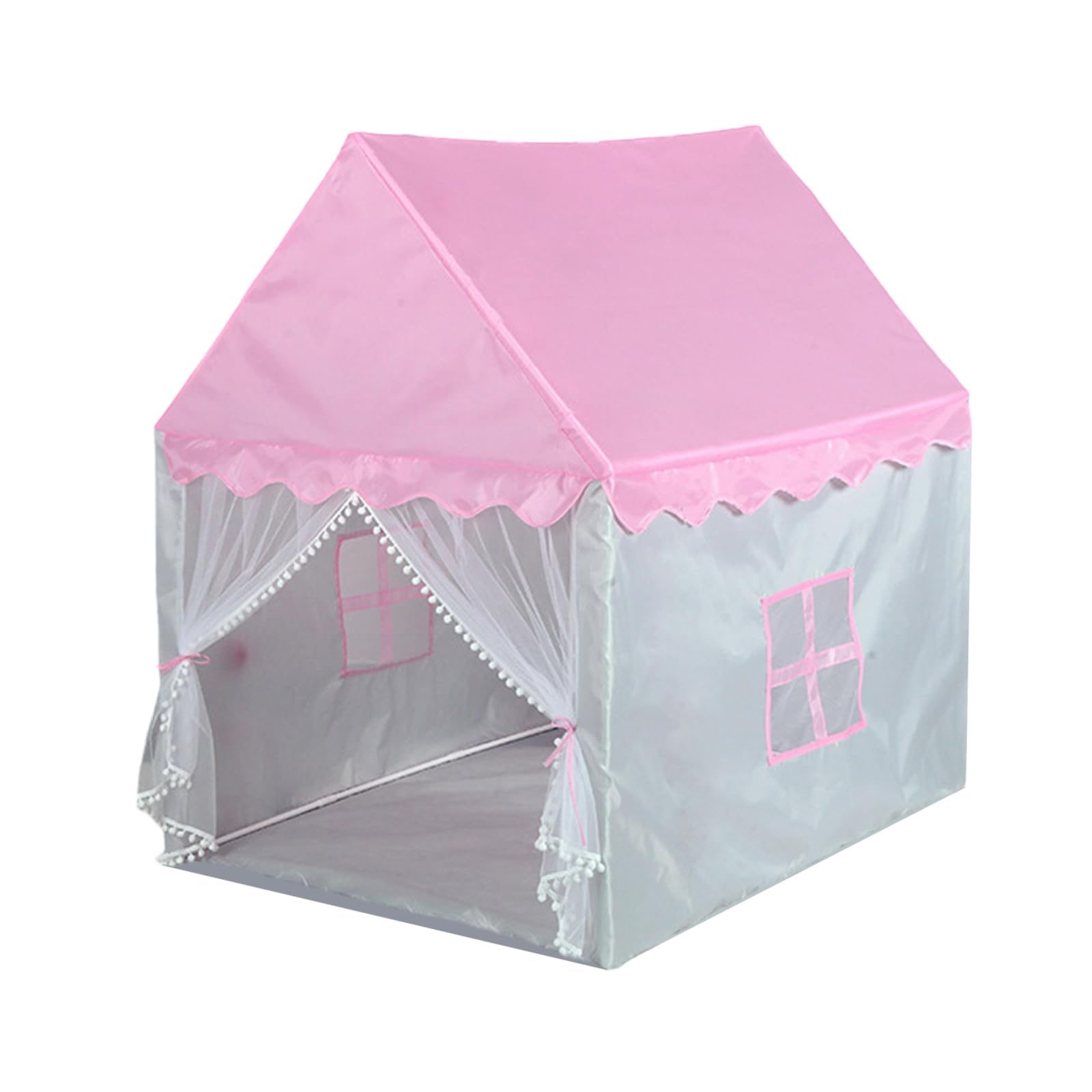 Kids Play House with 1 Doors Imaginative Toddler Game Tent for Girls Boys (pink)