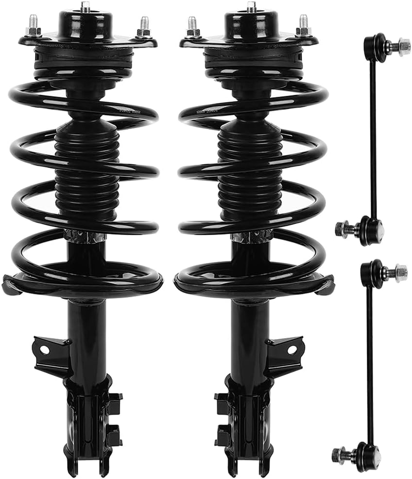 cciyu Front Strut Suspension Assembly For Kia Forte 2010 2011 2012 2013 Front Struts Sway Bar Link For Koup For Forte5 Replacement Suspension Kit Ready Struts Shocks Assembly 4pcs
