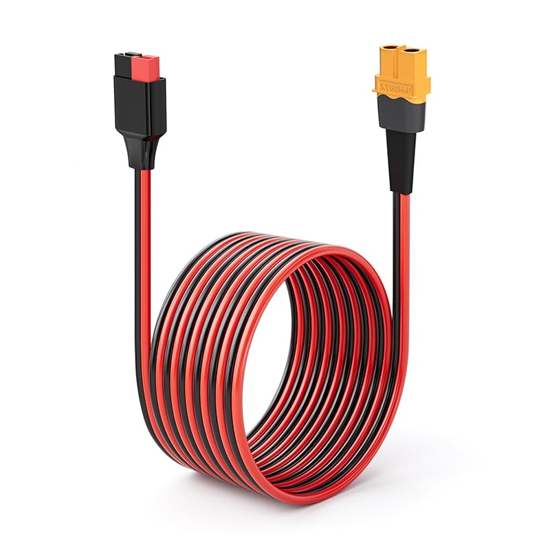 Cabo adaptador XT60 fêmea para Anderson 45 A ELFCULB, fio 10AWG, 6,1 m