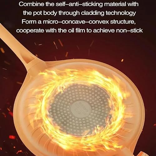 Miniatura 4 de Wok de arcilla antiadherente con cesta de vapor, 2024 Nueva olla multifuncional de 12.6 pulgadas de arcilla de cerámica antiadherente a micro
