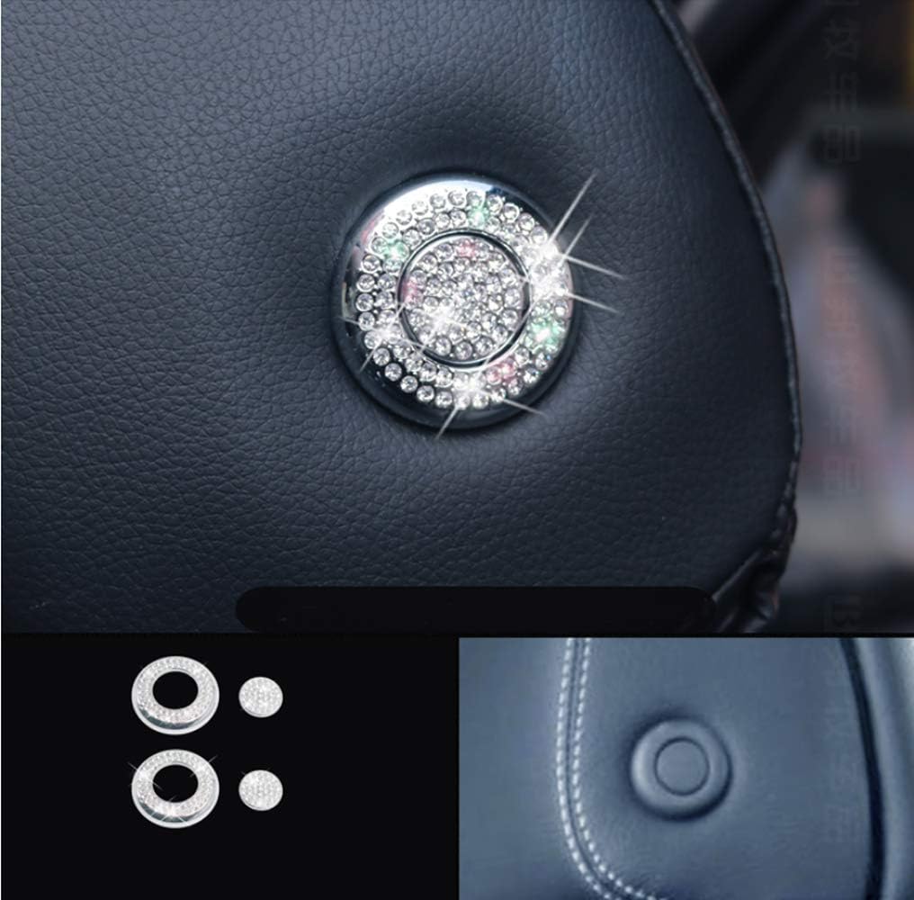 Bling Accessories Clock dial Dashboard air Outlet Fit for Mercedes Benz Class C 2019-2020 Car Rearview Mirror Applique Wreath Decal Frame (The seat Adjuster (6 Pieces/Set))