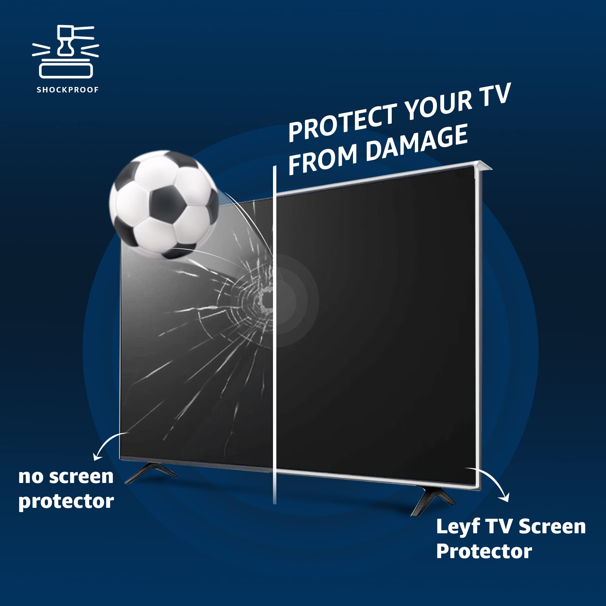 LEYF Protection d'écran TV 82" (32") – Film de protection pour écran LCD, LED, OLED 4K et QLED HDTV