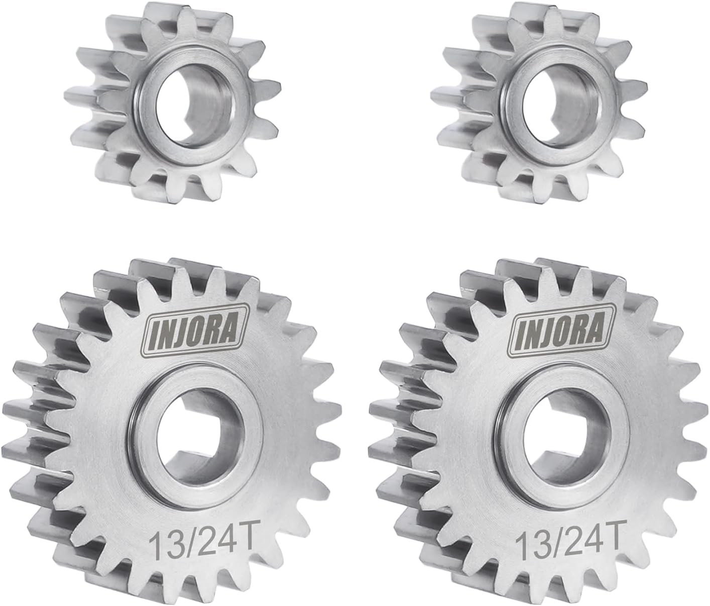 INJORA Stainless Steel 13/24T Underdrive Portal Gears Set for 1/18 RC Crawler Redcat Ascent-18 Upgrade
