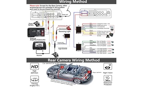 Gehang 7" Double Din Car Stereo For Car Radio Bluetooth Touch Screen Mp5 Player Usb Fm Multimedia Audio +8Led Backup Camera With Steering Wheel Remote Support Mirror Link Usb/Sd/Aux #TOP4