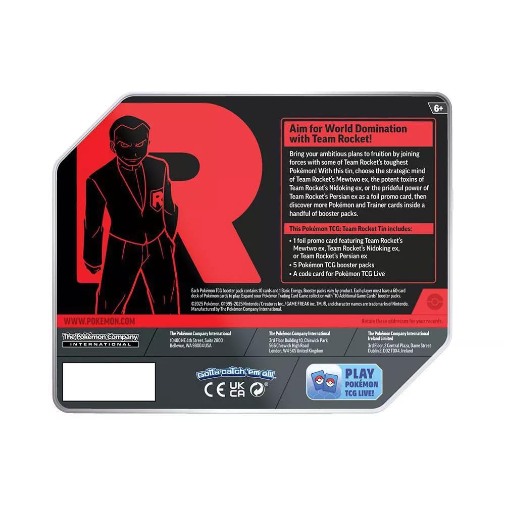 team rocket's pokemon with 2 booster packs Trading Card Game Rocket Collector Tin 5 and Promo Card (Mewtwo) : Toys & Games Style:Ruthless Regiment paramount war this pack provides a Exclusive: Lord of the