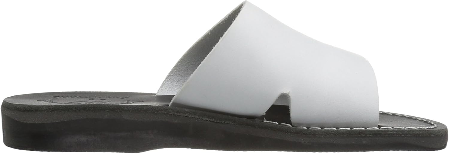Jerusalem Sandals Women's Bashan Rubber Slide Sandal 5 Black White