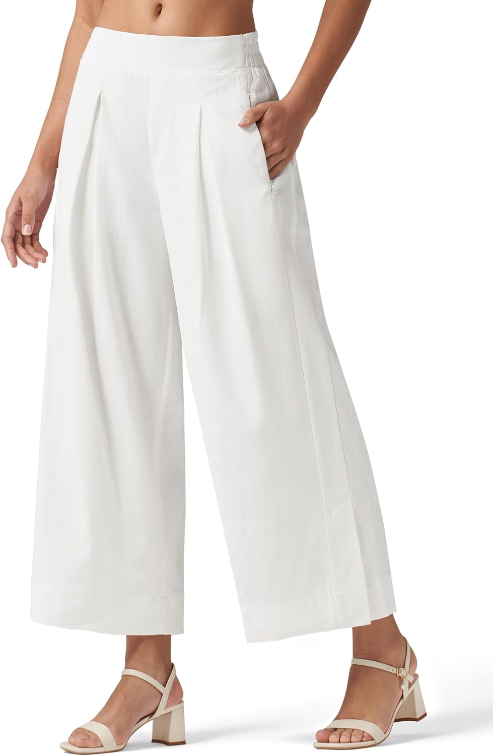 Willit Women's Linen Pants Wide Leg Casual Beach Summer Pants Palazzo Lounge Pants with Pockets - Image 2