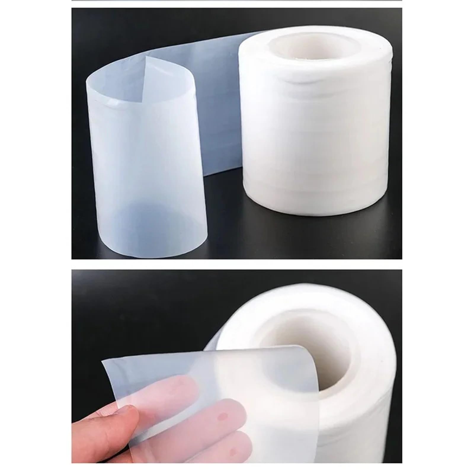 Ptfe-Folien Platte Weiße 0,03–0,2 mm dicke Polytetrafluorethylenplatte(0.2x50mm 5M)