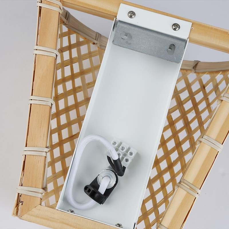 Aplique de pared de mimbre Pani de estilo rústico para iluminación natural en salón 5