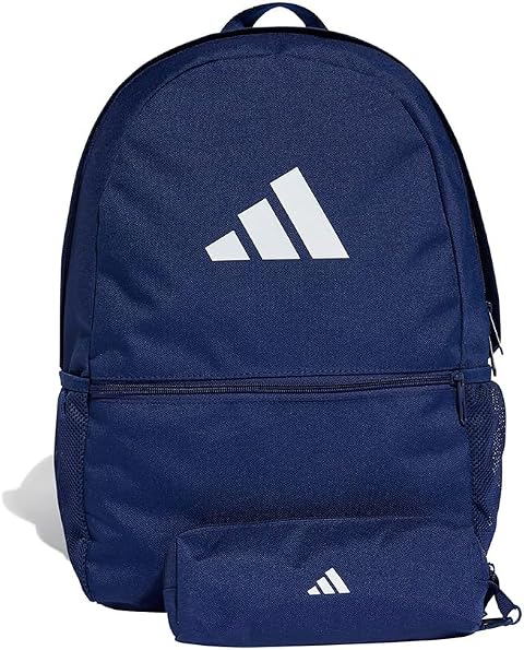 adidas Unisex adulto Pencil Case Backpack, Dark Blue/White, One Size