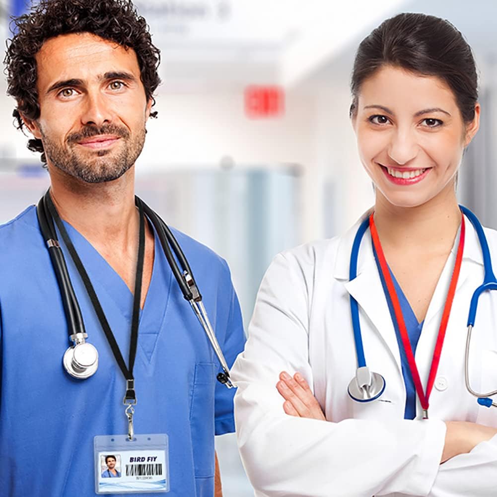 Bird Fiy Bulk Lanyards for Id Badges 50Pack Nylon Neck Flat Lanyard for Name Tag Badge Id Card - Image 7