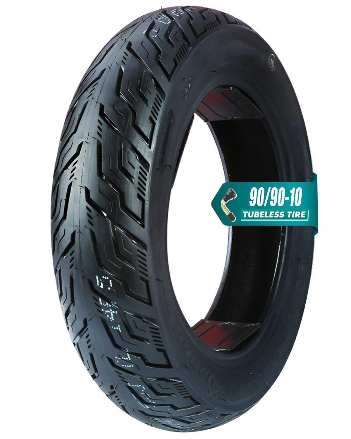 90/90-10 Bezkamerowy Opona do Skutera z 90/90/10 8 Wzorami Nylon 90 90 10 Antypoślizgowa 50J 190kg dla Dojazdów Miejskich(G)