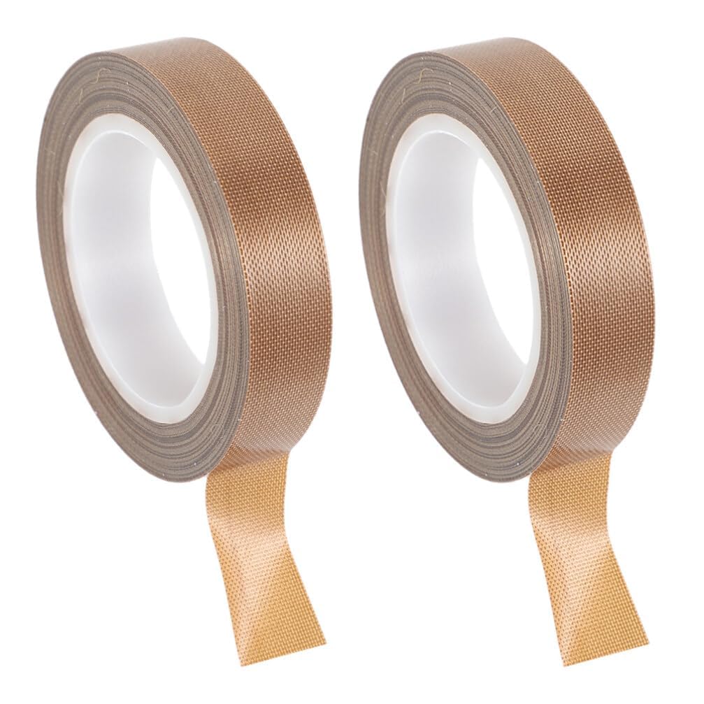 KASTWAVE High Temperature Tapes, 2 Rolls Heat Insulation Tape Seal Vacuum Sealer Machine Tapes for Vacuum Sealer Machine,Hand or Impulse Sealer (10m)