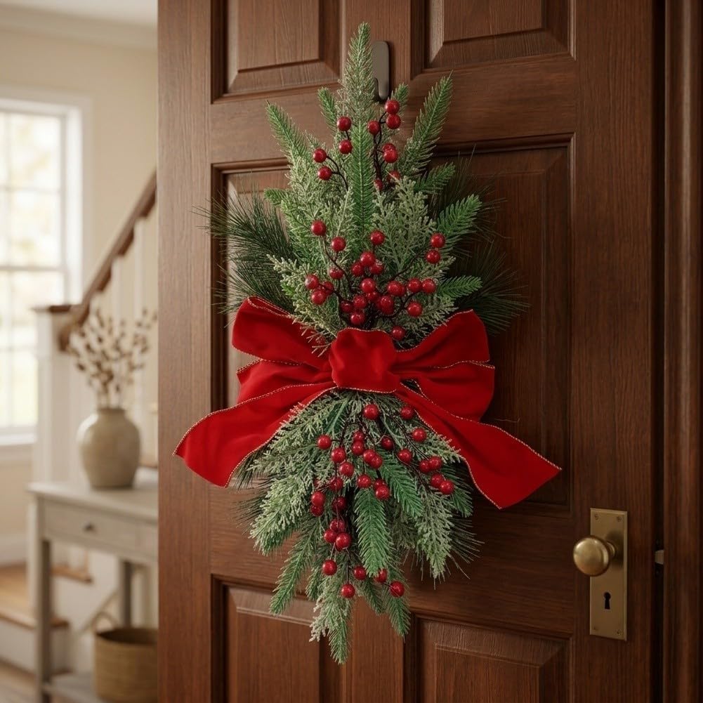 para corona de Navidad de Piñas 60cm Hecha a Mano para corona