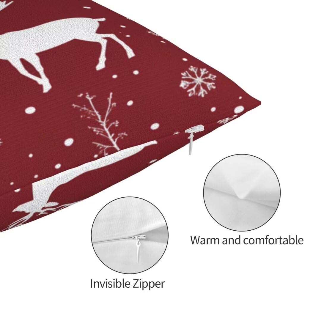 Kissenbezug 70 x 90 cm Weihnachten Kissen, Sofakissen Superweicher Kopfkissenbezug Dekorative Kissenbezüge (2er Set) Kissenhülle mit ReißVerschluss Deko Kissen für Couch Wohnzimmer Schneeflocke J490