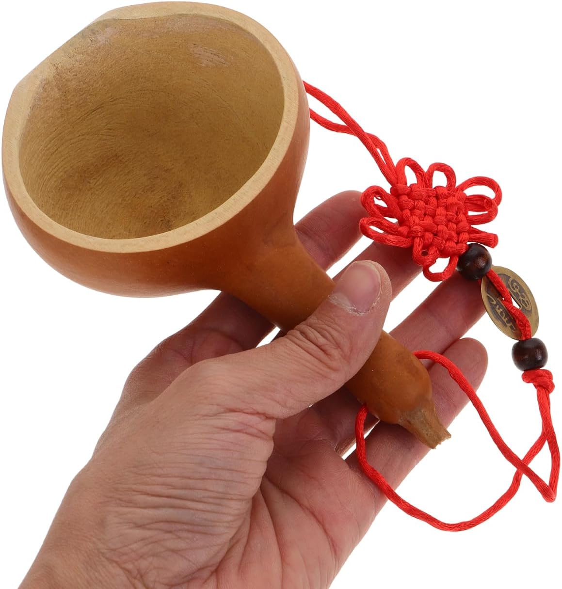 Alipis Gourd Water Scoop Natural Gourd Ladle with Handle Kitchen Serving Spoon for Soup Sauce Gravy Drinks and Flower or Vegetable Watering 5.70 X 3.34 X 1.96 in